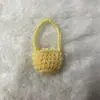 Pingente de 10cm Mochila Pequena Bolsa de Lã Boneca Shirley Mei Bolsinha de Mão Acessórios de Joias de Lã Tricotados à Mão