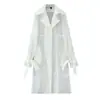 Ins Transfronterizo Europeo y Americano 2026 Nueva Moda Elegante para Mujer Venta al por Mayor Solapa Grande Transparente Sin Botones Gabardina Camisa Protectora Solar