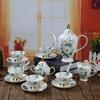 Conjunto de Café Xiangjia Pintado a Ouro Estilo Europeu Porcelana Fina de Alta Qualidade Requintado Xícara e Pires para Café Preservador da Saúde Conjunto Caixa de Presente
