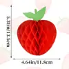 Decoração Temática para a Volta às Aulas Arranjo Maçã Bola de Favo de Mel Centro de Mesa para Desktop da Volta às Aulas Pingente de Maçã de Papel Atacado