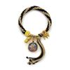 Pulsera Thangka Estilo Tíbet con los Cinco Señores, Tara Verde y los Ocho Grandes Guardianes, Pulsera Thangka Tejida a Mano con el Dios de la Riqueza, Pulsera Estilo Tíbet
