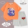 Conjunto de Verão Wilderness BrawlStars para Meninos Verão Infantil Novo Camiseta de Manga Curta Shorts Conjunto de Duas Peças