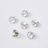 Pedrería sin base de Cristal K9, Pedrería Cuadrada con forma de Huevo de Paloma para Uñas, Accesorios para Uñas, Bolas de Pedrería para Uñas, Anillos Plateados