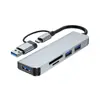 Estação de acoplamento extensora USB 3.0 Hub divisor Tipo C Estação de acoplamento 5 em 1 para laptop