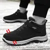 Zapatos para Hombre Estilo Nuevo Zapatos de Algodón Invierno Venta Cruzada Dropshipping Botines Velcro Botas de Algodón Calientes Suela Gruesa Cómodos para Caminar Botas de Hombre