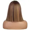 Peluca transfronteriza europea y americana Amazon moda cabello largo liso África caliente encaje frontal peluca color piano tocado