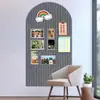 Pegatinas de Pared de Fieltro Rayado Arqueado en Stock de Fábrica Transfronteriza Decoración de Pared para el Hogar Pizarra Creativa Autoadhesivas sin Taladro