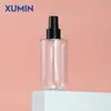 Xumin Spot Botella Spray Blanca Hombro Plano Fondo Redondo 200ml Botella Spray para Loción Mate Empaque Transparente para Productos de Cuidado de la Piel