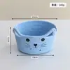 Cesta de Armazenamento de Corda de Algodão com Orelha de Gato Desenho Animado Cesta Tecida de Múltiplas Cordas de Algodão Armazenamento de Entrada Armazenamento de Mesa de Escritório Cesta de Armazenamento para Miudezas