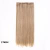 Peruca feminina europeia e americana, extensão de cabelo longo e liso, peça única, cinco clipes, peruca de cabelo com grampo, cortina de cabelo de fibra química, tomada de fábrica