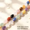 Pendente de cristal de pedra natural em prisma de ponta dupla 16mm com furo passante proteína semiacabado DIY acessório de pingente versátil
