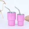 Taza de Acero Inoxidable Personalizada Mini de Acero Inoxidable Doble Pared al Vacío Color Puro Taza Térmica Portátil para Exteriores Taza de Coche con Logo