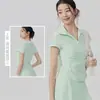 Falda de Tenis Antiexposición para Mujer, Top Deportivo Transpirable Casual para Fitness, Falda Media Adelgazante que Ceñe la Cintura, Conjunto de Ropa para Yoga