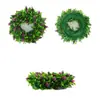 Corona de Flores Artificiales Transfronteriza de Amazon, Decoración Estilo Americano, Corona de Hierba con Colgante de Fruta en Forma de Corazón, Corona de Puerta de Amazon Corona de Hierba