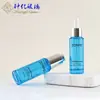Botella redonda de vidrio para aceites esenciales de 30 ml con dispensador de bomba/gotero de plástico para dispensar sérum, materiales de embalaje personalizados disponibles