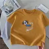 Camiseta de Manga Larga Falsa de Dos Piezas para Niños Estilo Primavera/Otoño 2026 Algodón Puro Unisex Bebé Estilo Coreano Patchwork Rayas Camiseta Base
