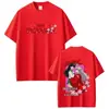 Camiseta Anime Inuyasha Kagome Padrão Sakura para Homens e Mulheres, Casual Oversized Manga Curta Unissex Moda