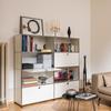 Aparador Modular Combinado de Acero Inoxidable Antiguo Medio USM Sala de Estar Mueble de TV Celebridad de Internet Almacenamiento Simple Gabinete de Almacenamiento ins
