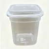 Caja de almacenamiento de PP transparente de grado alimenticio con tapa, vasito para flan, vasito desechable para yogur, vasito para pastel, envase de leche de doble piel al por mayor