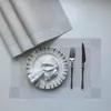 Jogo Americano Ocidental de PVC Transfronteiriço Hotel Teslin Almofada de Isolamento Térmico Porta-copos de Estrutura Única Casa Antiderrapante Almofada Jacquard Tecida de Estrutura Dupla