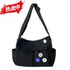 Bolso de hombro para mujer estilo retro workwear, bolso cruzado, bolso de lona, estilo callejero, gran capacidad, bolso tote artístico y casual