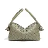 Bolso de Cámara de Mano Nuevo Estilo Transfronterizo, Color Sólido, Bolso Tejido Hecho a Mano de Nicho para Mujer, Bolso Almohada Cruzado de Hombro Versátil Casual