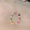 Pulseira Colorida de Contas Vintage Coreana Estilo Coreano Menina Contas de Arroz Flor Pulseira Estilo ins Pulseira Zou Ju para Mulheres