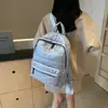 Nueva y popular mochila de algodón para mujer, informal, combinable, de gran capacidad, ligera y con gran capacidad.