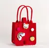 Nuevo Bolso de Mano de Fieltro de Dibujos Animados Bolso Tote Souvenir de Boda para Bebé Bolsa de Fieltro Bolsa de Regalo de Promoción Publicitaria
