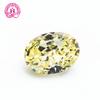 Venta al por mayor de fábrica de alta calidad Amarillo Dorado Forma de Huevo Zircón Corte Hielo Ovalado 8*10mm Zircón Corte Hielo Ovalado