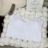 Roupa interior bonita das costas das mulheres fixo copo sem costura gelo tubo de seda top pequeno sling colete com peito base almofada exterior desgaste interior mulheres