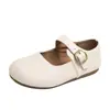Zapatos Mary Jane de Estilo Francés Color Champaña para Mujer, Nuevo Modelo Primavera 2026, Adecuados para Combinar con Vestidos, Mocasines Planos Suaves