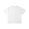 Camiseta de Manga Corta Bordada de Marca Japonesa de Moda para Hombre Verano Nueva Holgada Cuello Redondo Estampado Creativo de Collar Top para Pareja