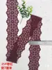 No. 93 Accesorios de Ropa DIY en Borgoña, Café, Gris, Azul Real, Morado, Negro y Blanco Borde de Encaje Elástico, Ancho 5 cm