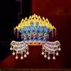 Museo Nacional de China Corona de Fénix Imán Metálico para Refrigerador Xiuanduan Reina Nueve Dragones y Nueve Fénix Decoraciones Estilo Chino como Regalos de Cumpleaños para Amigos