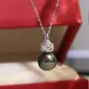 Accesorios para hacer tú mismo: Montura de colgante de perla de calabaza hueca de plata de ley S925, colgante de collar elegante y moderno, accesorio de montura de plata, 8-14