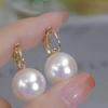 Brincos Elegantes de Nicho Francês Estilo Luxo Leve Pérola Champagne Femininos 2023 Novos Populares Simples Que Combinam Com Tudo