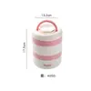 Bolsa Redonda de Acero Inoxidable 304 Transfronteriza para Almuerzo de Estudiante y Trabajador de Oficina, con Almuerzo, Caja de Almuerzo Aislada Multicapa
