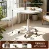 Mesa redonda simple personalizada para sala de estar en casa con ruedas, altura ajustable, adecuada para balcón, mesa auxiliar de ocio, recepción de oficina y mesa de reuniones