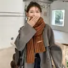Bufanda Roja de Punto Versátil Estilo Coreano para Mujer, Otoño e Invierno de Alta Calidad Moderna para Estudiantes Parejas Calentador de Cuello Grueso de Lana Gruesa