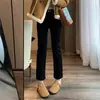 Jeans rectos negros versátiles de moda para mujer 2025 Primavera y Otoño Nuevo Cintura alta Slim Recortado Petite Cigarrillo