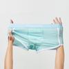 Ropa Interior de Seda de Hielo de Escala Larga Ropa Interior para Hombre de Nylon de Gama Alta Transpirable Cómoda Antibacteriana Calzoncillos para Hombre