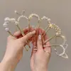 Exquisita y Lujosa Horquilla de Aleación en Forma de U para Fijar y Peinar el Cabello, Horquilla de Perlas y Pedrería para Mujeres