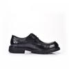 Zapatos de cuero con punta grande para hombre, estilo británico, de cuero genuino, informales, con cordones, formales, de negocios, con suela gruesa y punta redonda, de cuero vintage.