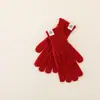 Guantes de punto para niños para otoño e invierno con patrón trenzado, cálidos y versátiles, adecuados para niños y niñas, compatibles con pantalla táctil, guantes de dedos largos
