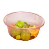 Bacia de Plástico Transparente Atacado Lavatório Bacia para Legumes tamanho pequeno Doméstico Dormitório Comercial Bacia de Beleza Bandeja para Frutas