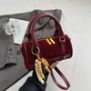 Bolso de Mano Boston Estilo Coreano Estampado de Leopardo Nicho para Mujer Verano 2025 Nuevo Bolso de Hombro Cruzado Retro Bolso Almohada