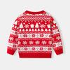 Nuevo Suéter Rojo Navideño de Otoño e Invierno Europeo y Americano de Amazon para Niños y Niñas, Suéter de Punto para Bebé