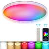 Lámpara de techo inteligente con grafiti, wifi y Bluetooth, control remoto por aplicación de voz de Google, Alexa y Zigbee, tres modos antiluz.
