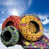Anel de Esqui Anel de Tobogã Arco-Íris Anel Espessado Resistente ao Desgaste Pneu Inflável Almofada de Ar Redonda Crianças e Adultos Tobogã Seco Colorido